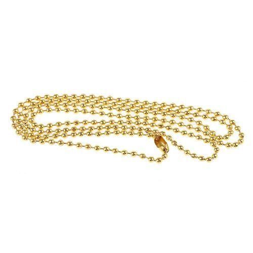 Stainless Steel Ball Chain Length 30 Inch-gold color, SQC