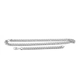Stainless Steel Width 7mm Cuban Chain 24'' and Bracelet 8.5'' Set-gold or silver color