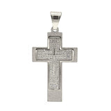 SP 1129, Stainless Steel Sparkle Cross, gold or silver, 30mm width, 60mm high, 5mm thick