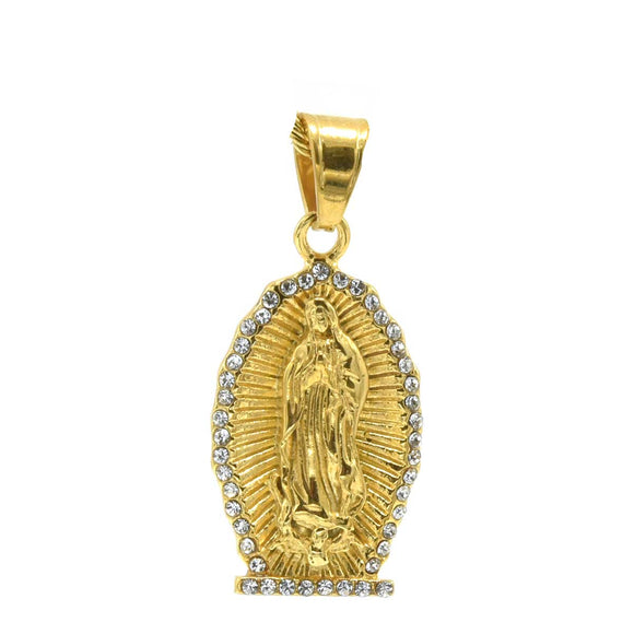 SP-1196,Stainless Steel Virgin Maria Pendant-gold or silver color, 20mm width, 42mm high, 3mm thick
