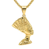 SP-967, Stainless Steel Egypt Queen Nefertiti , gold or silver color, 23mm width, 55mm high, 8mm thick