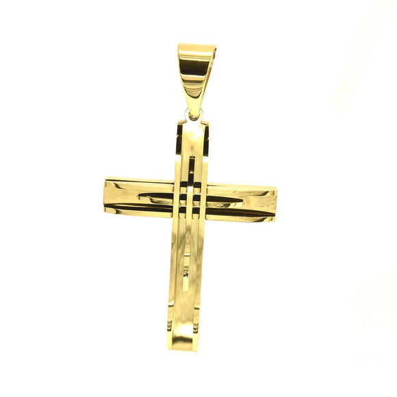 SP-98, Stainless Steel Cross Pendant - 2 size of cross different color