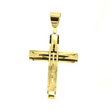 SP-98, Stainless Steel Cross Pendant - 2 size of cross different color