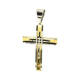 SP-98, Stainless Steel Cross Pendant - 2 size of cross different color