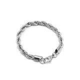 Stainless Steel Rope Chain Bracelet 5mm width-gold color or silver color
