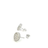 Moissanite Stone Sterling Silver Unisex 11mm Screw Back Stud Earrings-gold or silver color, MEM 37