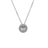 STNW-531, Sterling Silver Initial Pendant Necklace- from "A" to "Z", gold or silver color
