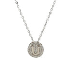 STNW-531, Sterling Silver Initial Pendant Necklace- from "A" to "Z", gold or silver color