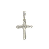 STPM-22, Men and Women S925 Sterling Silver Icy Bling Bling Cross Pendant-Gold or Silver color