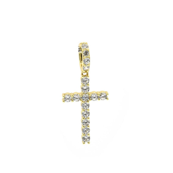 24MEN 925 STERLING SILVER 2MM MOON CUT BEADED CHAIN ICY CZ CROSS 24MEN 925 STERLING SILVER 2MM MOON CUT BEADED CHAIN ICY CZ CROSS
