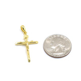 STPM 598, Men and Women Solid 925 Sterling Silver Cross Pendant-Gold or Silver color