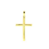 STPM 599, Men and Women S925 Sterling Silver Plain Cross Pendant- Gold or Silver color