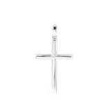 STPM 599, Men and Women S925 Sterling Silver Plain Cross Pendant- Gold or Silver color