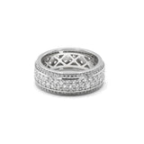 STRM 135, Unisex S925 Sterling Silver Icy Out Bling Bling ring-Gold or Silver color