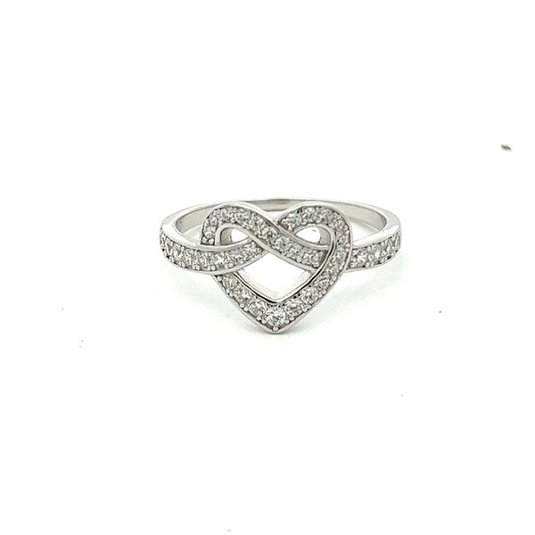 STRW 1036, Women S925 Sterling Silver Infinity Heart shape ring