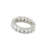 STRW-301, Unisex S925 Sterling Silver Square CZ Stone Ring