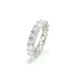 STRW-301, Unisex S925 Sterling Silver Square CZ Stone Ring
