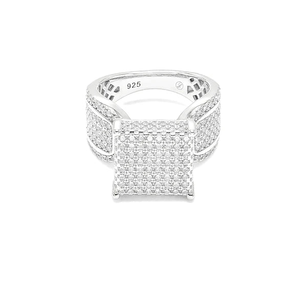STRW 529, Women S925 Sterling Silver Icy Square Elegant Engagement Ring