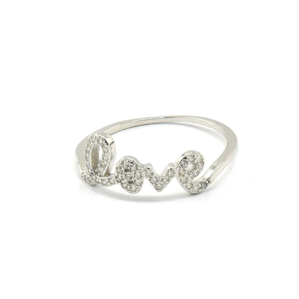 STRW 877, Women S925 Sterling Silver "Love" Shape Ring