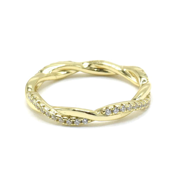 STRW 913, Women S925 Sterling Silver Infinity Ring-Gold or Silver color