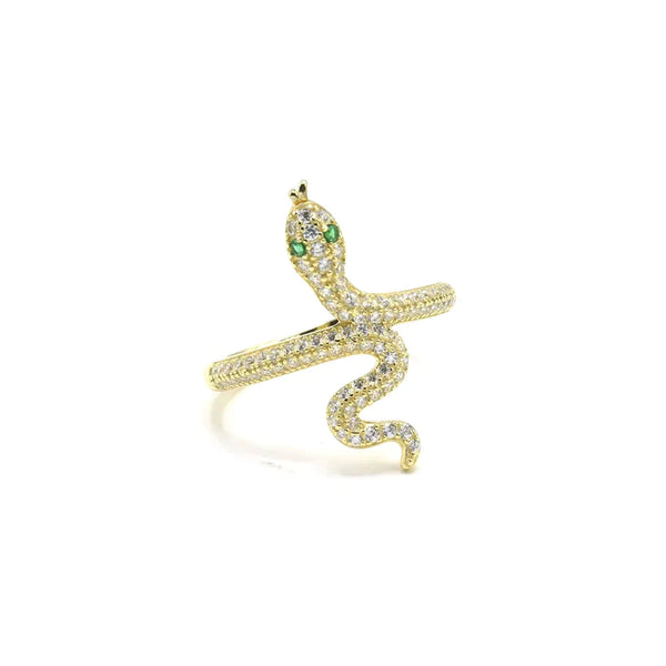 STRW 983, Women S925 Sterling Silver Snake Ring- Gold or Silver Color