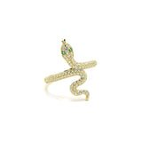 STRW 983, Women S925 Sterling Silver Snake Ring- Gold or Silver Color