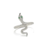 STRW 983, Women S925 Sterling Silver Snake Ring- Gold or Silver Color