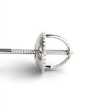 STEM-194, Men 925 Sterling Silver Screw Back Stud Earrings-9MM Round Gold or Silver color