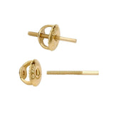 Moissanite Stone Sterling Silver Unisex 11mm Screw Back Stud Earrings-gold or silver color, MEM 22