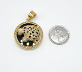 SP-947, Stainless Steel Tiger Pendant, gold or silver, 33mm width, 48mm high, 9mm thick