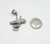 SP-897,Stainless Steel  Microphone Pendant -gold or silver color, 33mm width, 45mm high, 6mm thick