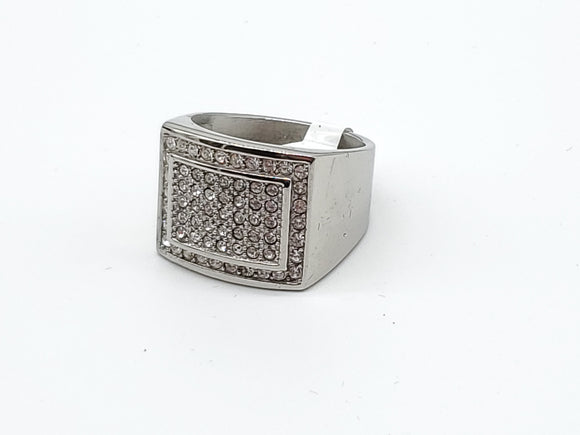 SRM-268,Stainless Steel Icy Hit Hop Fashion Ring-gold or silver color