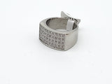 SRM-257, Stainless Steel Icy Hit Hop Fashion Ring-gold or silver color