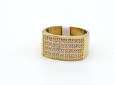SRM-257, Stainless Steel Icy Hit Hop Fashion Ring-gold or silver color