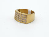 SRM-257, Stainless Steel Icy Hit Hop Fashion Ring-gold or silver color