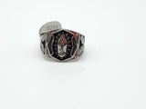 SRM-286, Stainless Steel Virgin Maria Ring-gold or silver color, 17mm Width X 17mm High, 2mm Thick