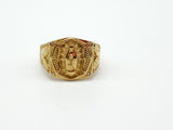 SRM-286, Stainless Steel Virgin Maria Ring-gold or silver color, 17mm Width X 17mm High, 2mm Thick