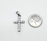 SP-700, Stainless Steel 2 size of cross Pendant- Gold or Silver, 18mm width, 32mm high, 3mm thick