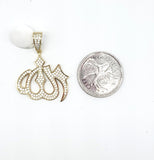 STPM-283, Men and Women S925 Sterling Silver Allah Pendant- gold or silver color