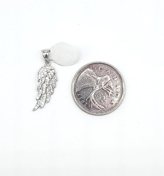 STPW-43, Sterling Silver Angle Wing Pendant