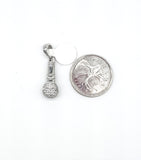 STPM-383, Men and Women S925 Sterling Silver Microphone Shape Pendant-gold or silver color