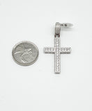 STPM-342, Men and Women S925 Sterling Silver Icy Bling Bling Cross Pendant-Gold or Silver color