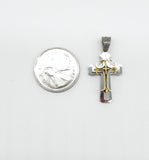 SP-114, Stainless Steel Classes Cross Pendant - Silver Black color