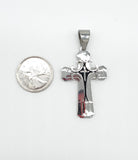 SP-114, Stainless Steel Classes Cross Pendant - Silver Black color