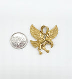 SP-525, Stainless Steel Eagle Pendant- gold or silver color, 40mm width, 40mm high, 7mm thick