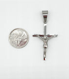 SP-764, Stainless Steel Cross Pendant gold or silver color, 30mm width, 58mm high, 6mm thick