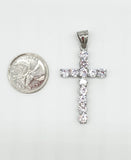 SP-1130, Stainless Steel Icy Cross Pendant-gold or silver color, 28mm width, 55mm high, 5mm thick
