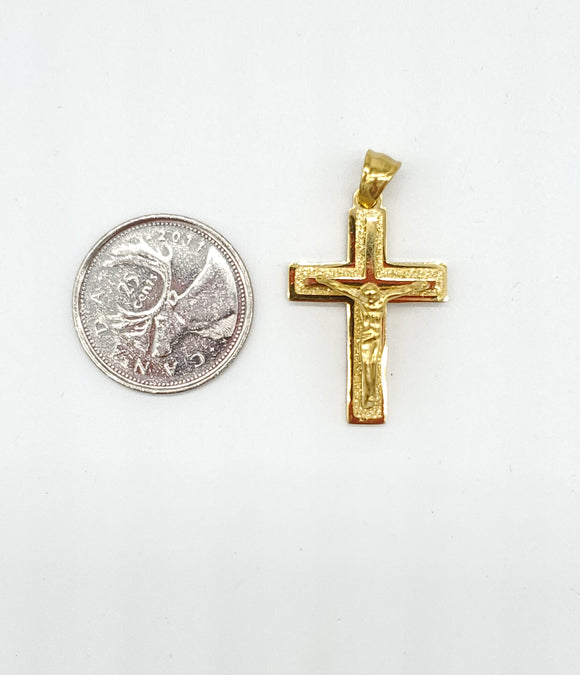 SP-1015, Stainless Steel Small 2 size of cross Pendant-gold, silver,silver black and silver gold color