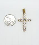 SP-700, Stainless Steel 2 size of cross Pendant- Gold or Silver, 18mm width, 32mm high, 3mm thick