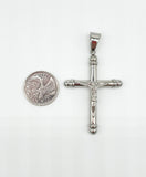 SP-353, Stainless Steel Jesus Cross Pendant-Gold or Silver color, 40mm width, 70mm length, 7mm thick